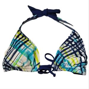 Hurley Halter Bikini Top Small Blue Cups